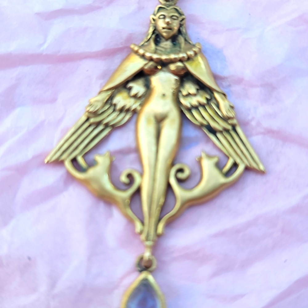 💫 Freya Norse Goddess Pendant Moonstone by P. Borda